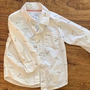 Carter’s skateboard button up shirt